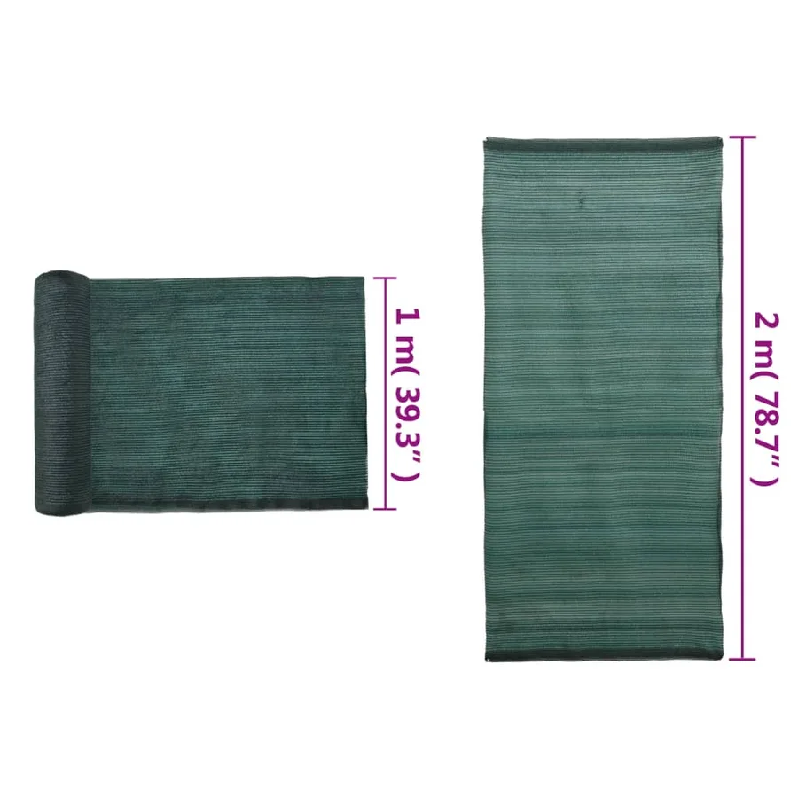 Filet brise-vue PEHD 2 x 10 m Vert - 5