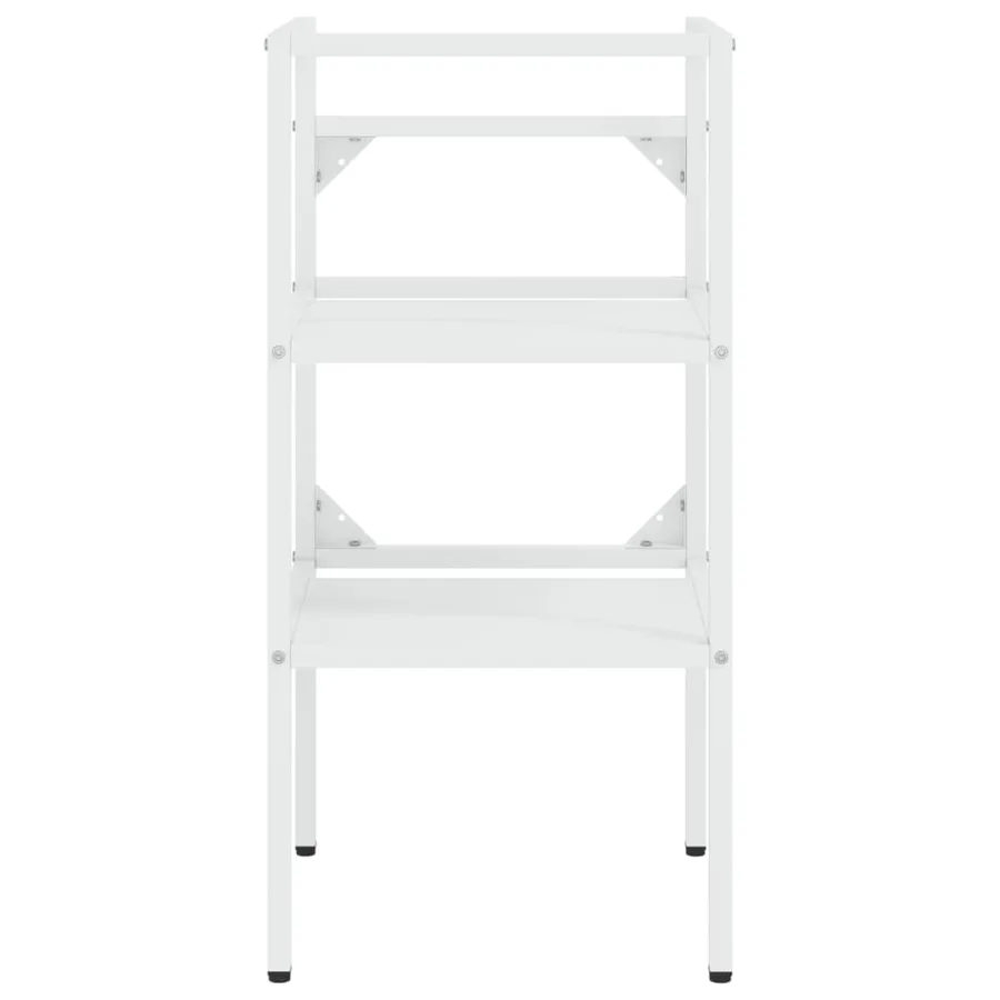 Cadre de lavabo de salle de bain vasque à encastrer Blanc Fer - 4