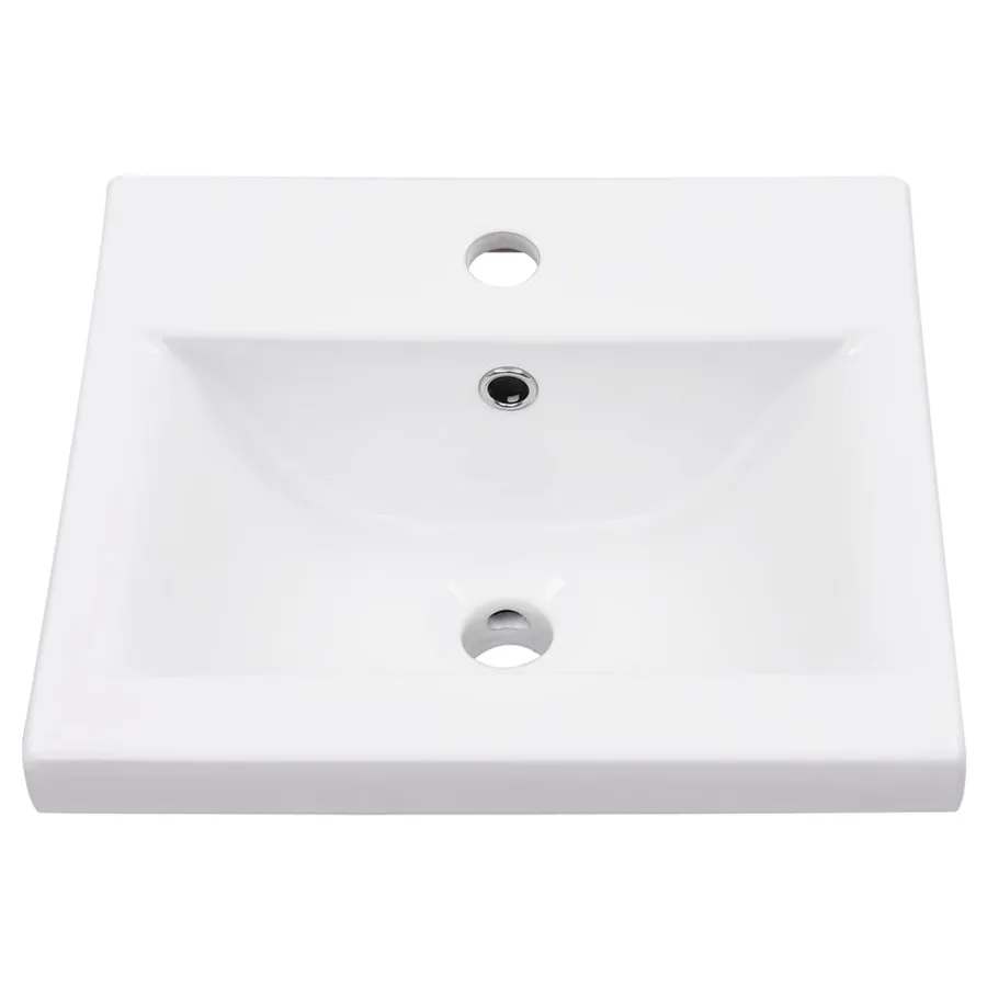 Cadre de lavabo de salle de bain vasque à encastrer Blanc Fer - 6