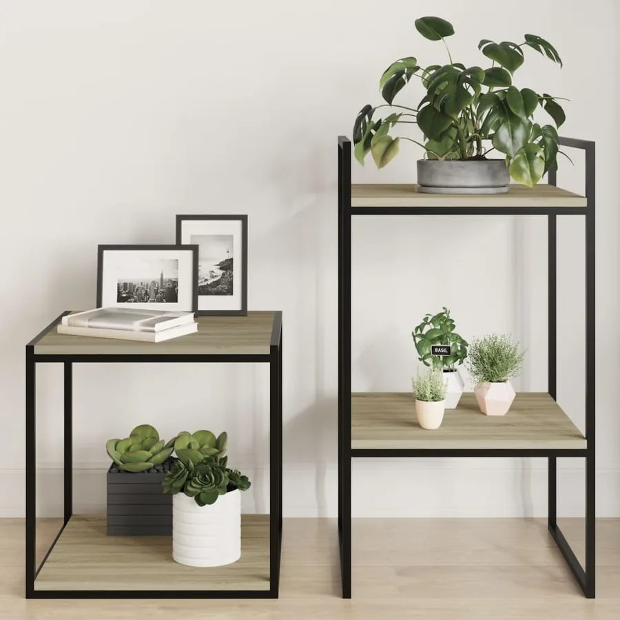 Panneau de bibliothèque 4pcs Chêne sonoma 40x40x1,5cm Aggloméré