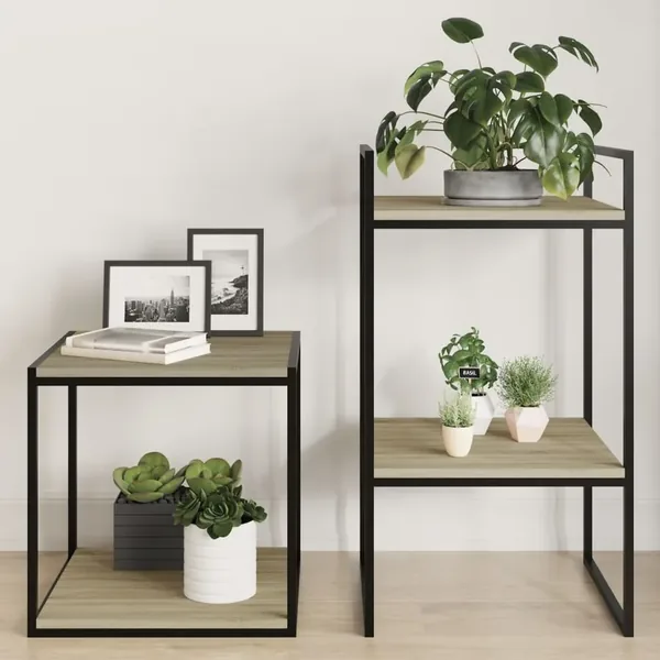 Panneau de bibliothèque 4pcs Chêne sonoma 40x40x1,5cm Aggloméré