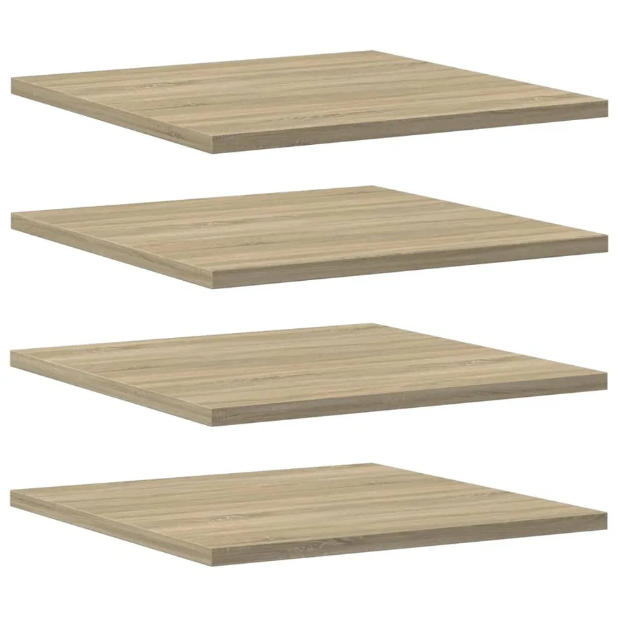 Panneau de bibliothèque 4pcs Chêne sonoma 40x40x1,5cm Aggloméré - 2