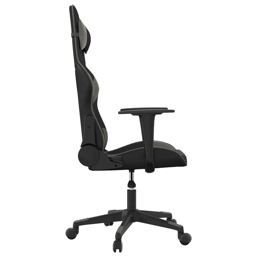Chaise de jeu Noir et gris Similicuir - 4