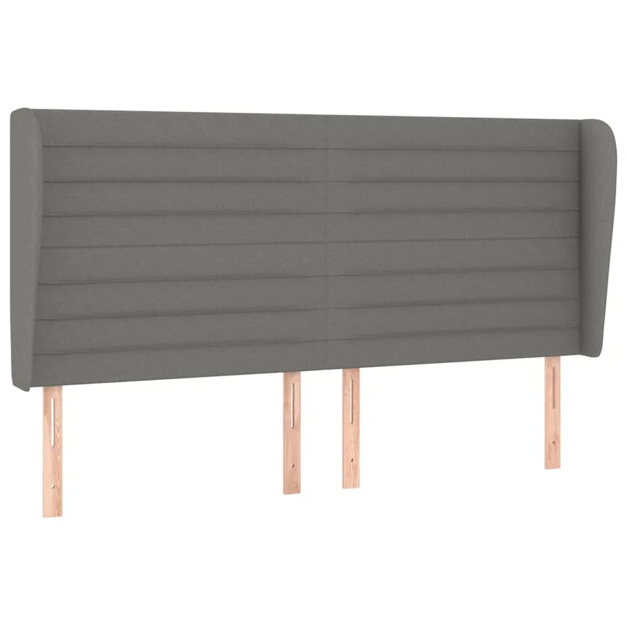 Sommier à lattes de lit avec matelas Gris foncé 180x200cm Tissu - 6