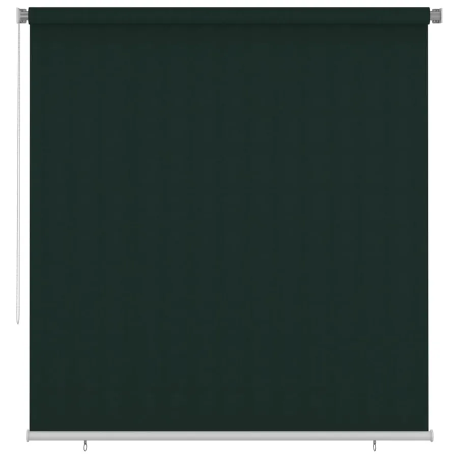 Store roulant d'extérieur 225 (l) x 230 (H) cm vert foncé HDPE