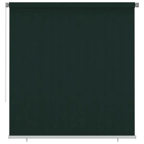 Store roulant d'extérieur 225 (l) x 230 (H) cm vert foncé HDPE