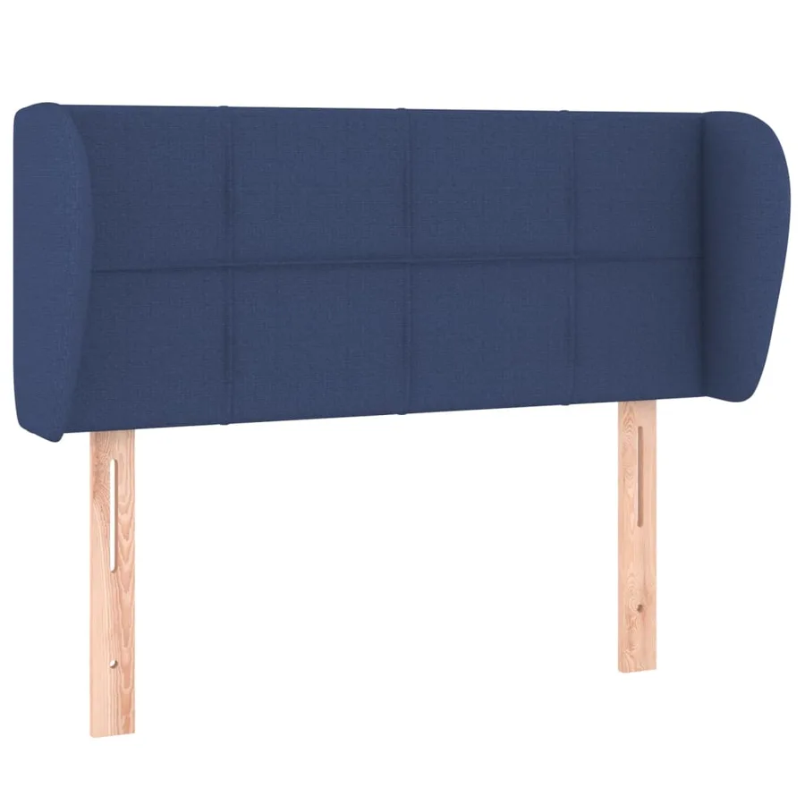 Tête de lit avec oreilles Bleu 93x23x78/88 cm Tissu - 2