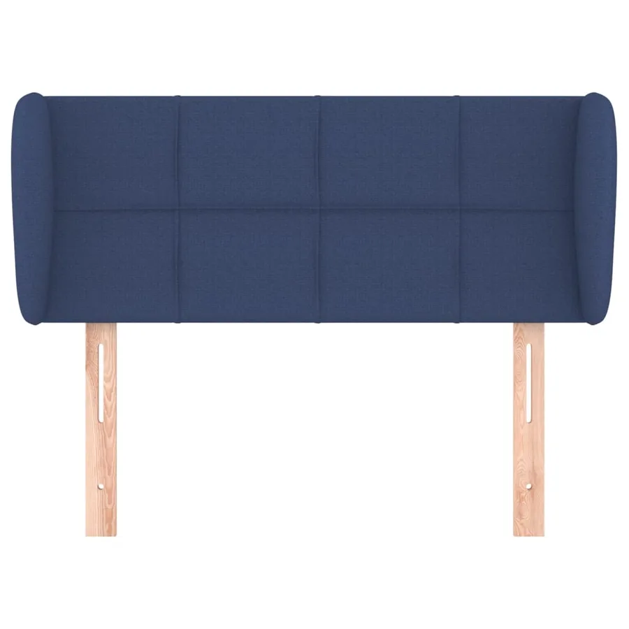 Tête de lit avec oreilles Bleu 93x23x78/88 cm Tissu - 3