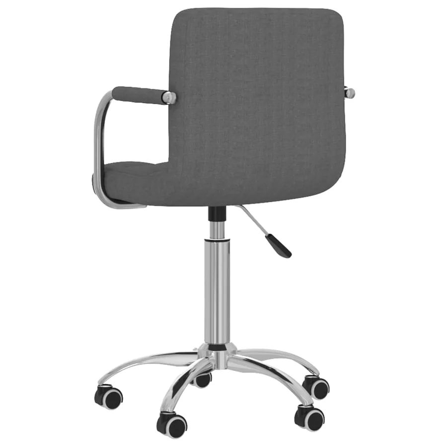 Chaise pivotante de salle à manger Gris foncé Tissu - 4