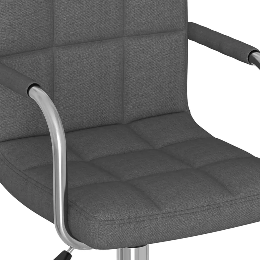 Chaise pivotante de salle à manger Gris foncé Tissu - 6