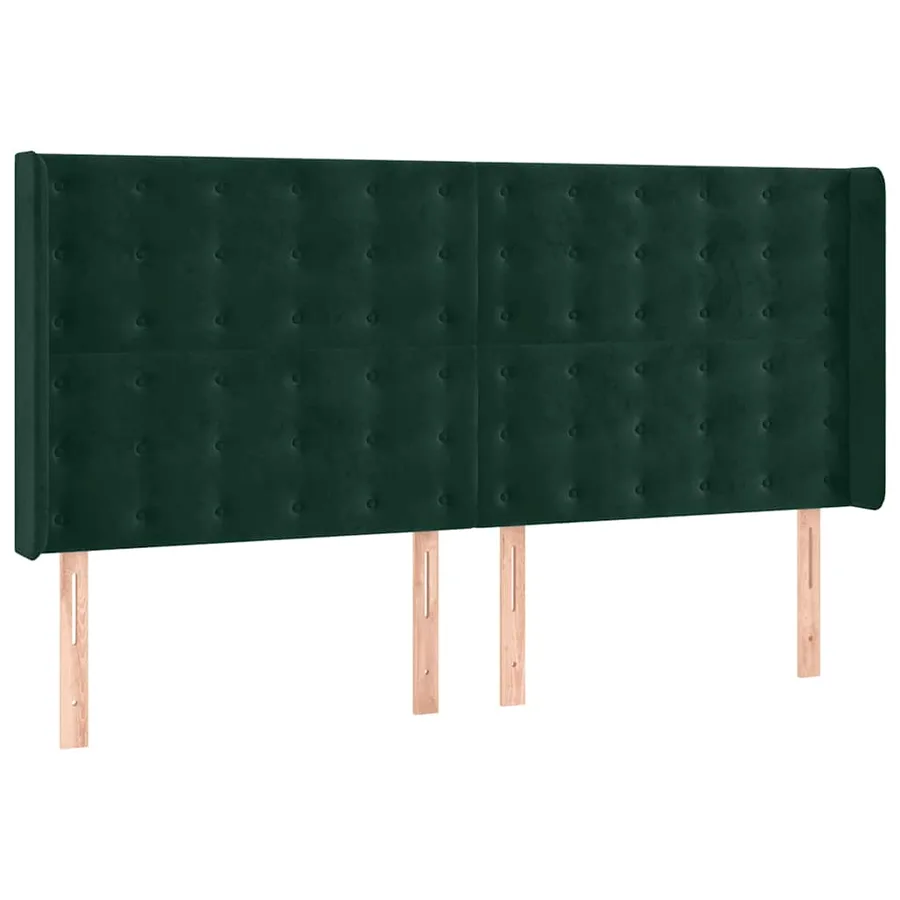 Sommier à lattes de lit matelas et LED Vert foncé 200x200 cm - 7
