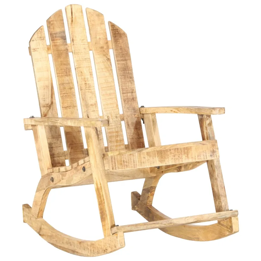 Chaise à bascule de jardin Bois de manguier solide