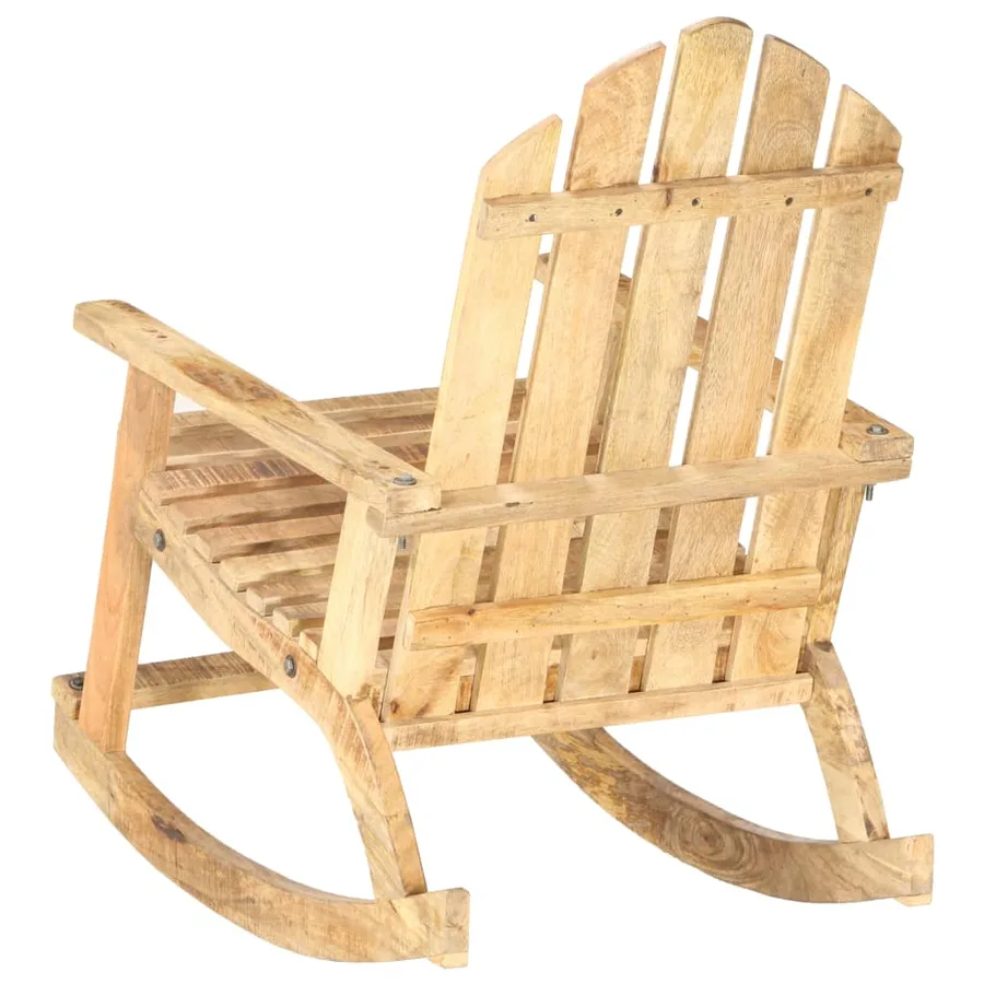 Chaise à bascule de jardin Bois de manguier solide - 4