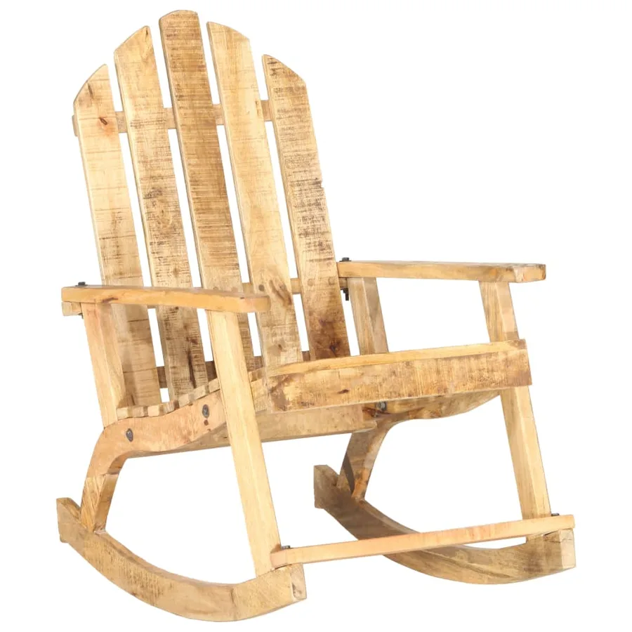 Chaise à bascule de jardin Bois de manguier solide - 8