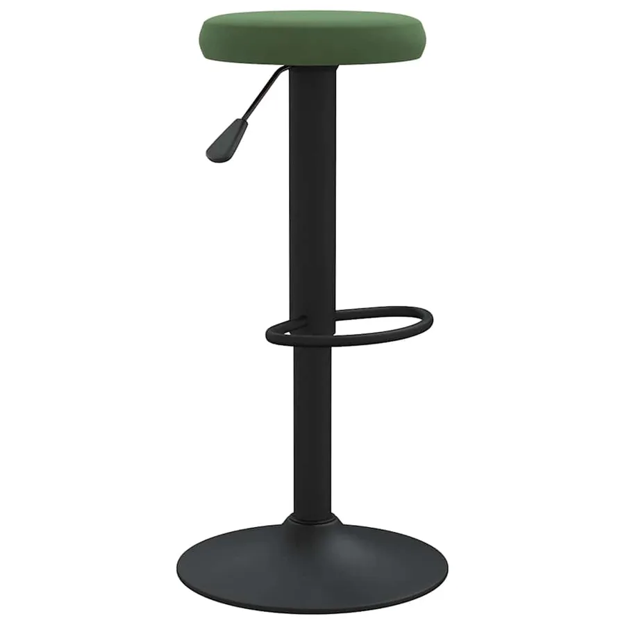 Tabourets de bar lot de 2 vert foncé velours - 3