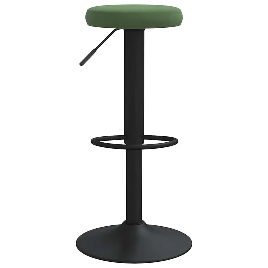 Tabourets de bar lot de 2 vert foncé velours - 4