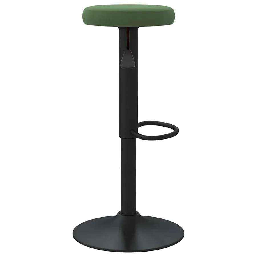 Tabourets de bar lot de 2 vert foncé velours - 5