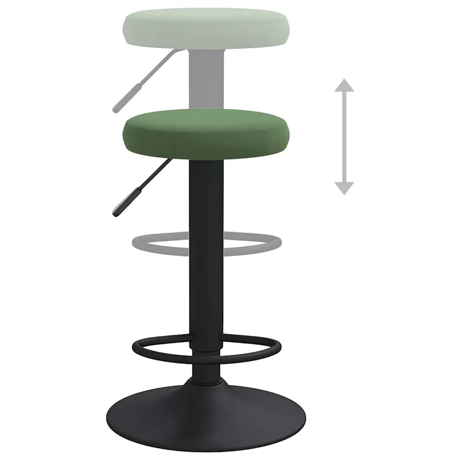 Tabourets de bar lot de 2 vert foncé velours - 6