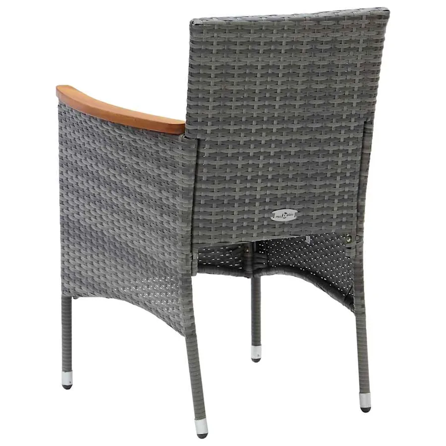 Ensemble à manger de jardin 9 pcs Gris - 12