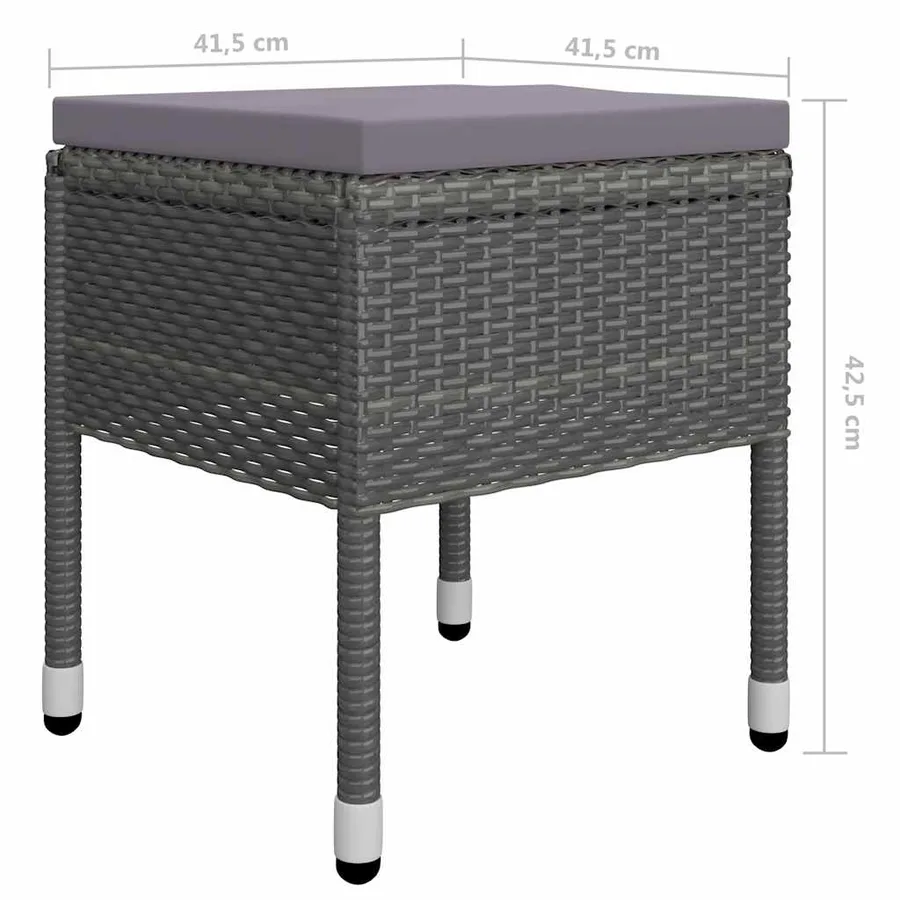 Ensemble à manger de jardin 9 pcs Gris - 17