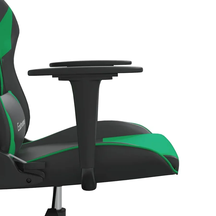 Chaise de jeu Noir et vert Similicuir - 10