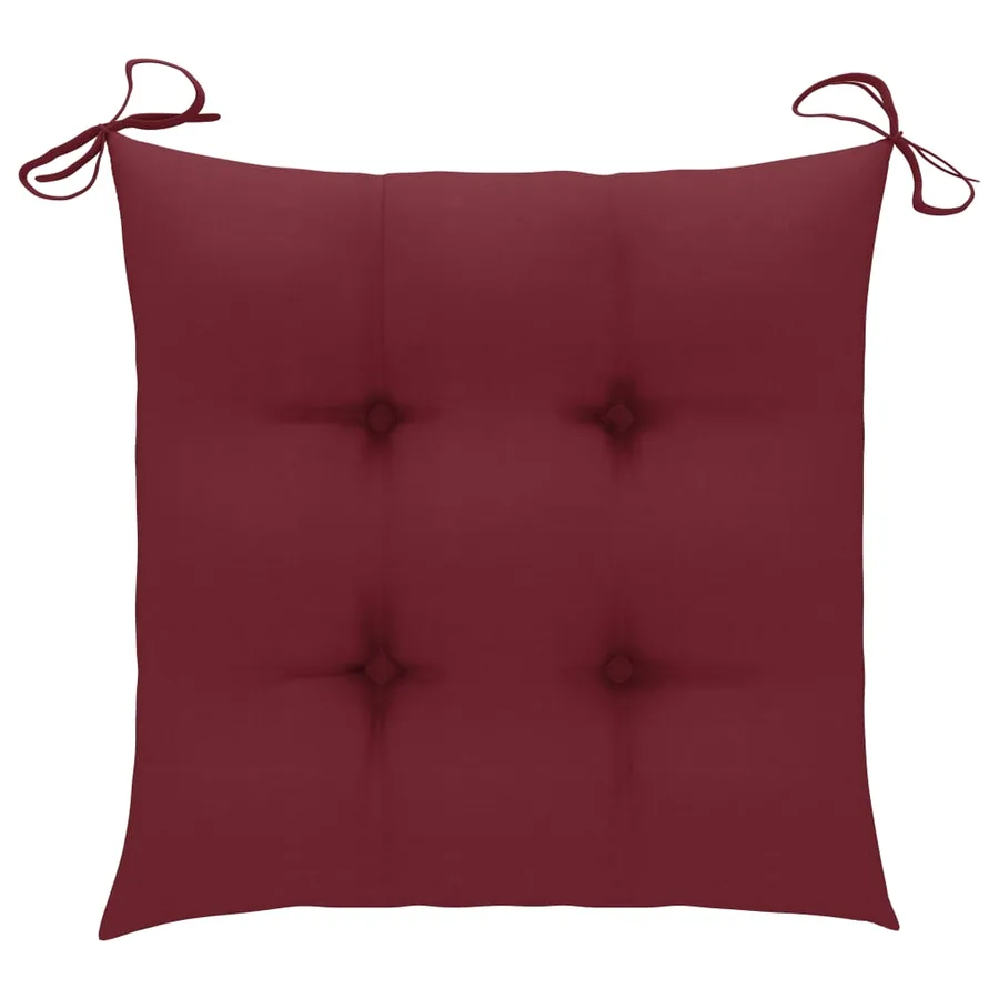 Chaises pliables de jardin lot de 2 avec coussins Bambou - 8