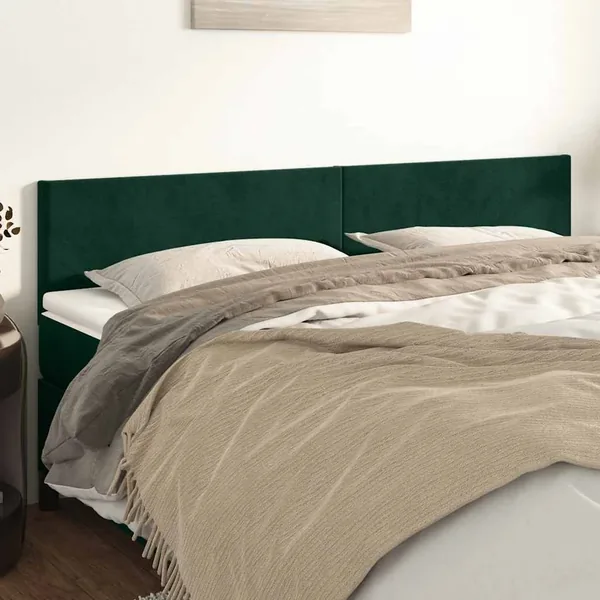 Têtes de lit Vert foncé 180x5x78/88 cm Velours
