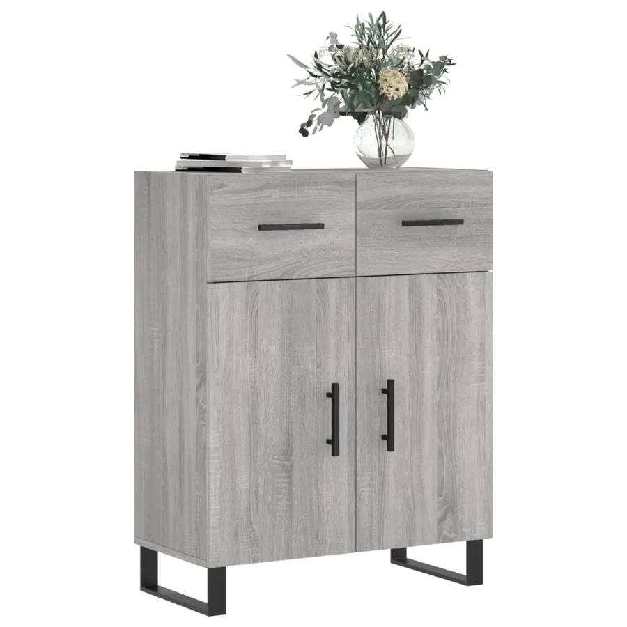 Buffet sonoma gris 69,5x34x90 cm bois d'ingénierie - 3