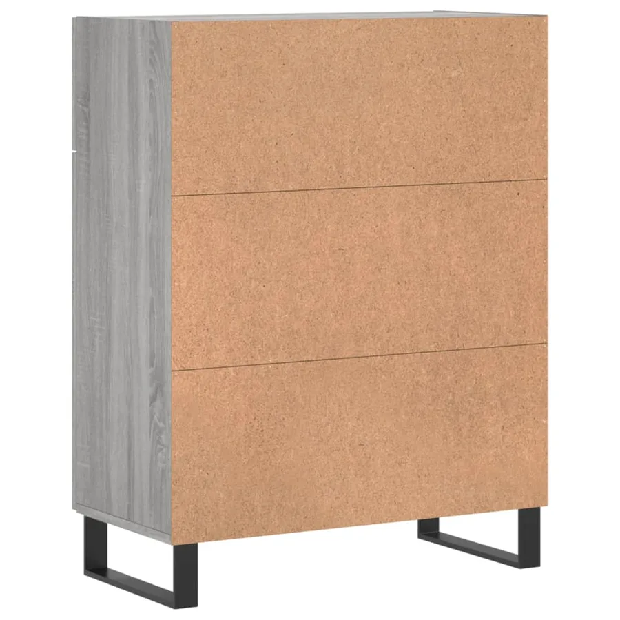 Buffet sonoma gris 69,5x34x90 cm bois d'ingénierie - 8