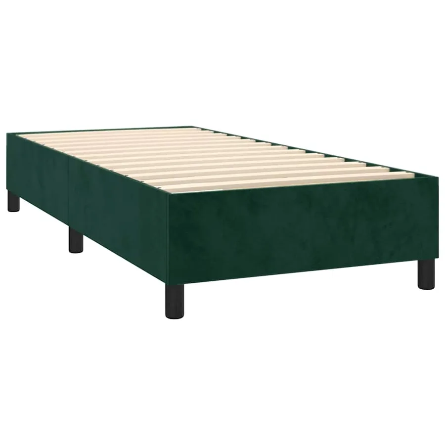Sommier à lattes de lit avec matelas Vert foncé 90x190 cm - 4