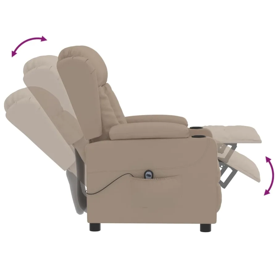 Fauteuil inclinable électrique Cappuccino Similicuir - 7