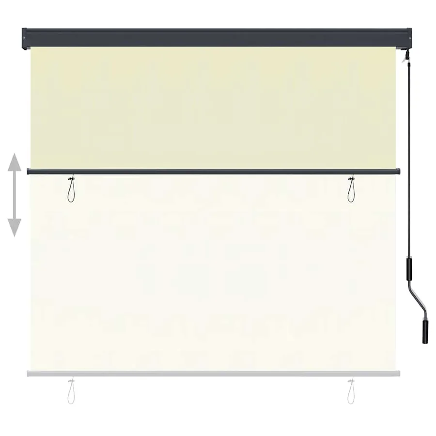 Store roulant d'extérieur 170 x 250 cm Crème - 3
