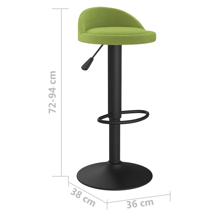 Tabouret de bar Vert clair Velours - 8