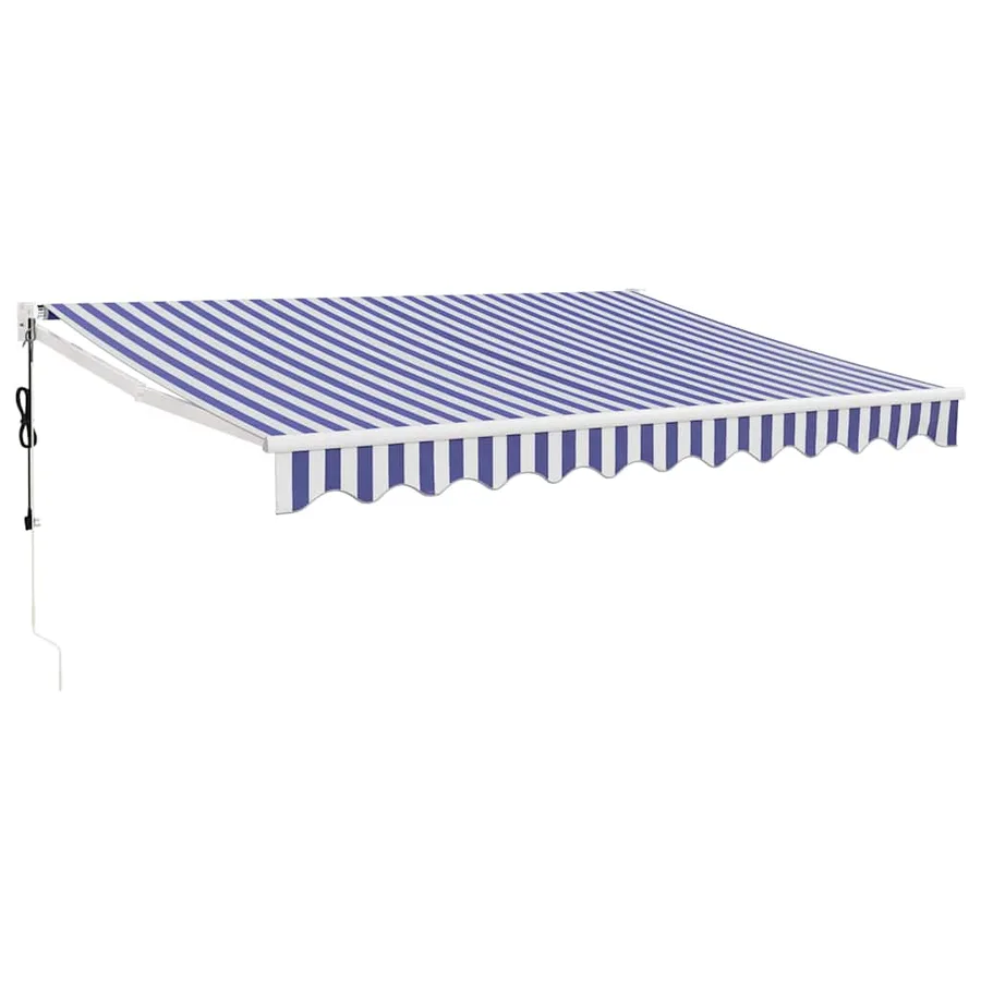 Auvent rétractable automatique bleu et blanc 3,5x2,5 m - 2