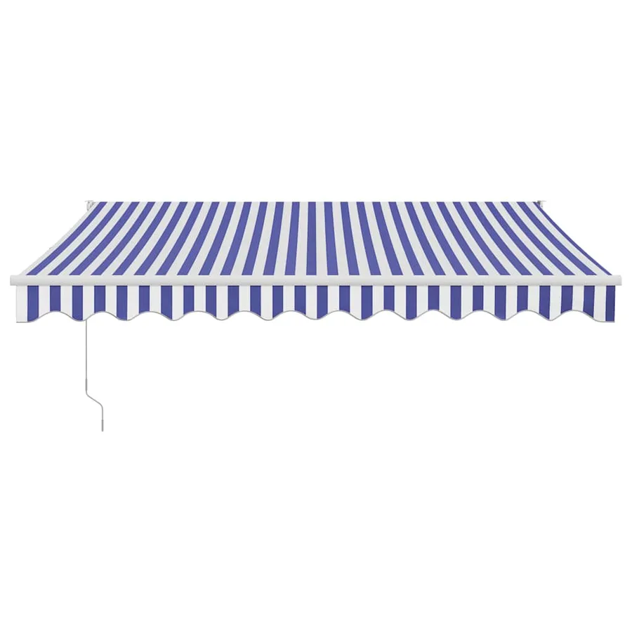 Auvent rétractable automatique bleu et blanc 3,5x2,5 m - 3