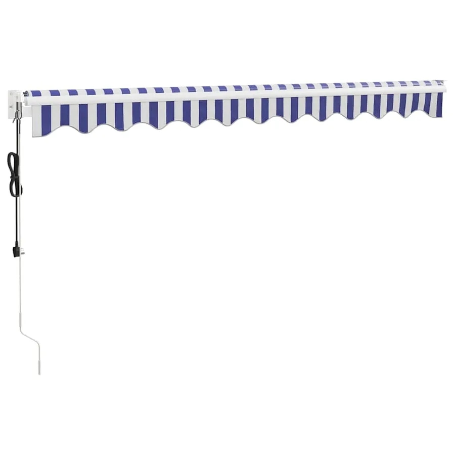 Auvent rétractable automatique bleu et blanc 3,5x2,5 m - 4
