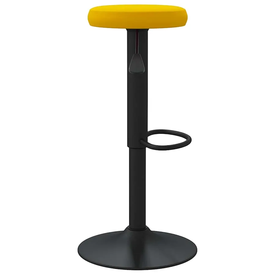 Tabourets de bar lot de 2 jaune moutarde velours - 5