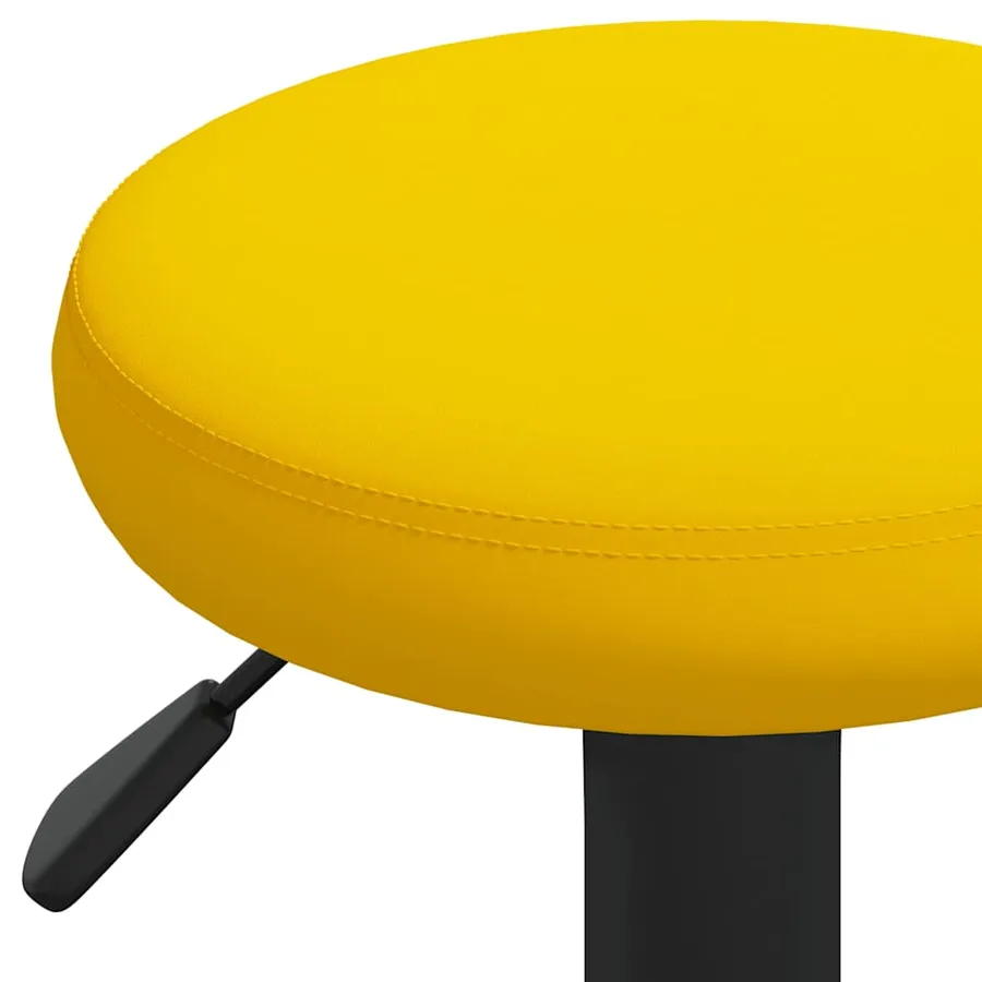 Tabourets de bar lot de 2 jaune moutarde velours - 7