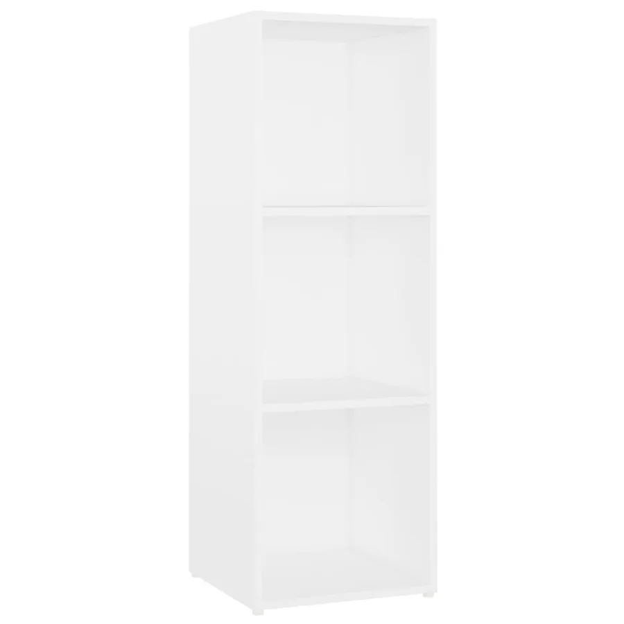 Meuble TV Blanc 107x35x37 cm Bois d’ingénierie - 5