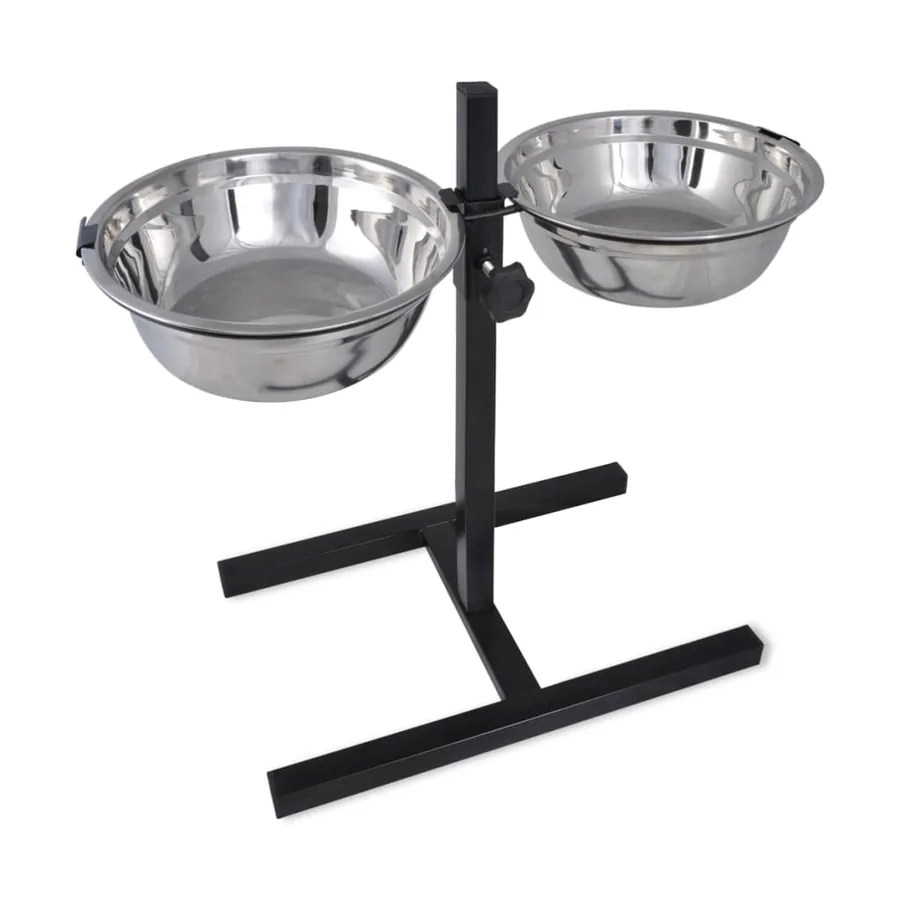 Support réglable avec 2 bols de 41 L pour chien