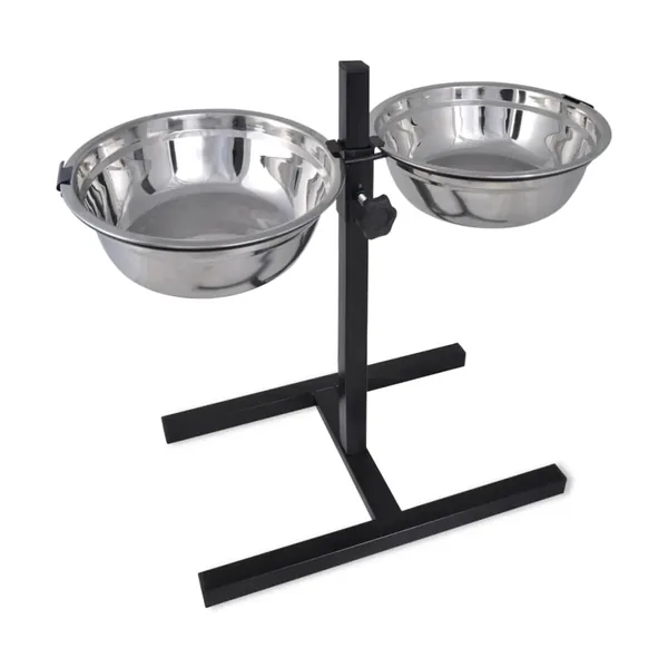 Support réglable avec 2 bols de 41 L pour chien