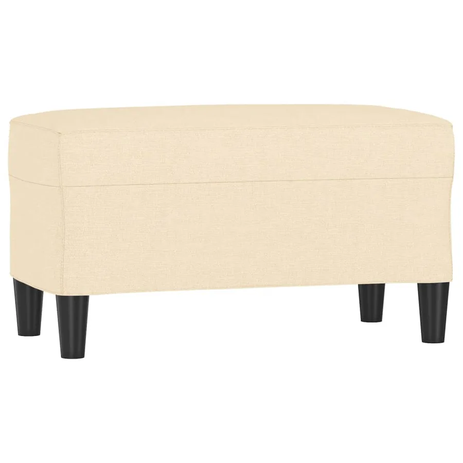 Banc Crème 70x35x41 cm Tissu - 2