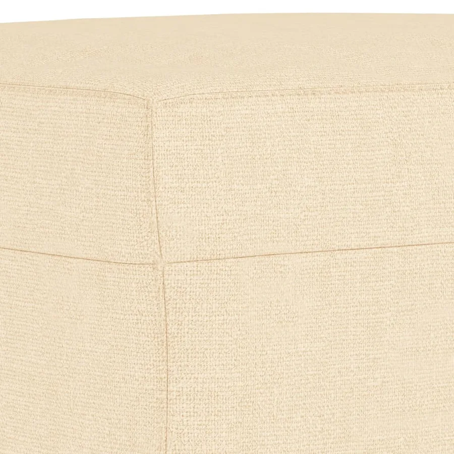 Banc Crème 70x35x41 cm Tissu - 5