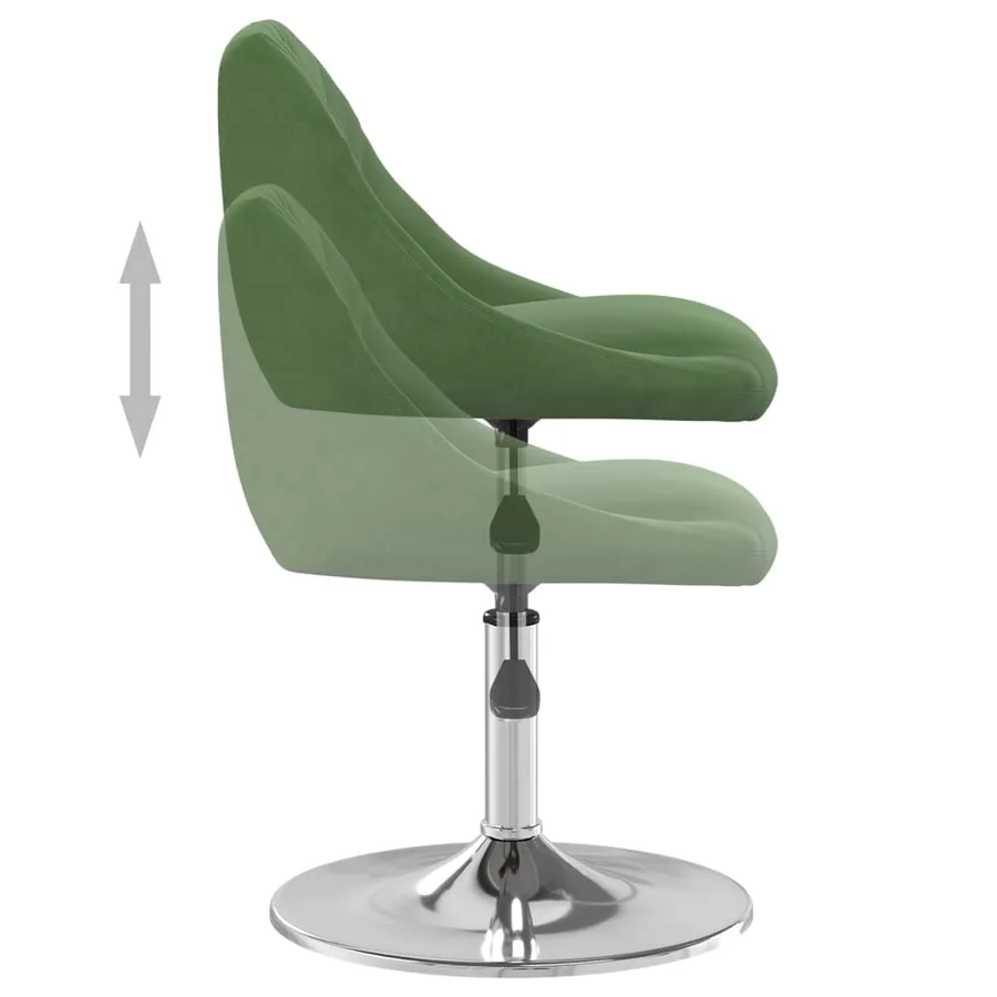 Chaises pivotantes à manger lot de 6 Vert foncé Velours - 6
