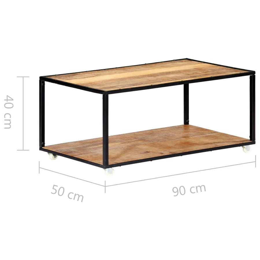 Table basse 90x50x40 cm Bois de récupération solide - 8