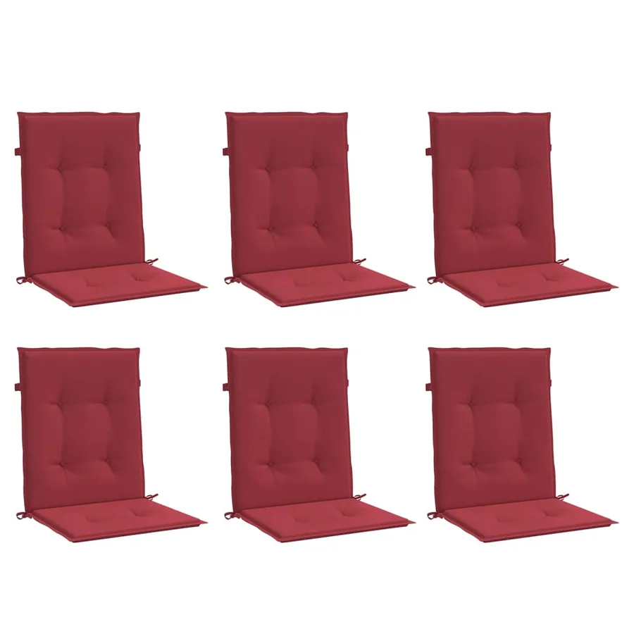 Coussins de chaise de jardin à dossier bas lot de 6 - 3