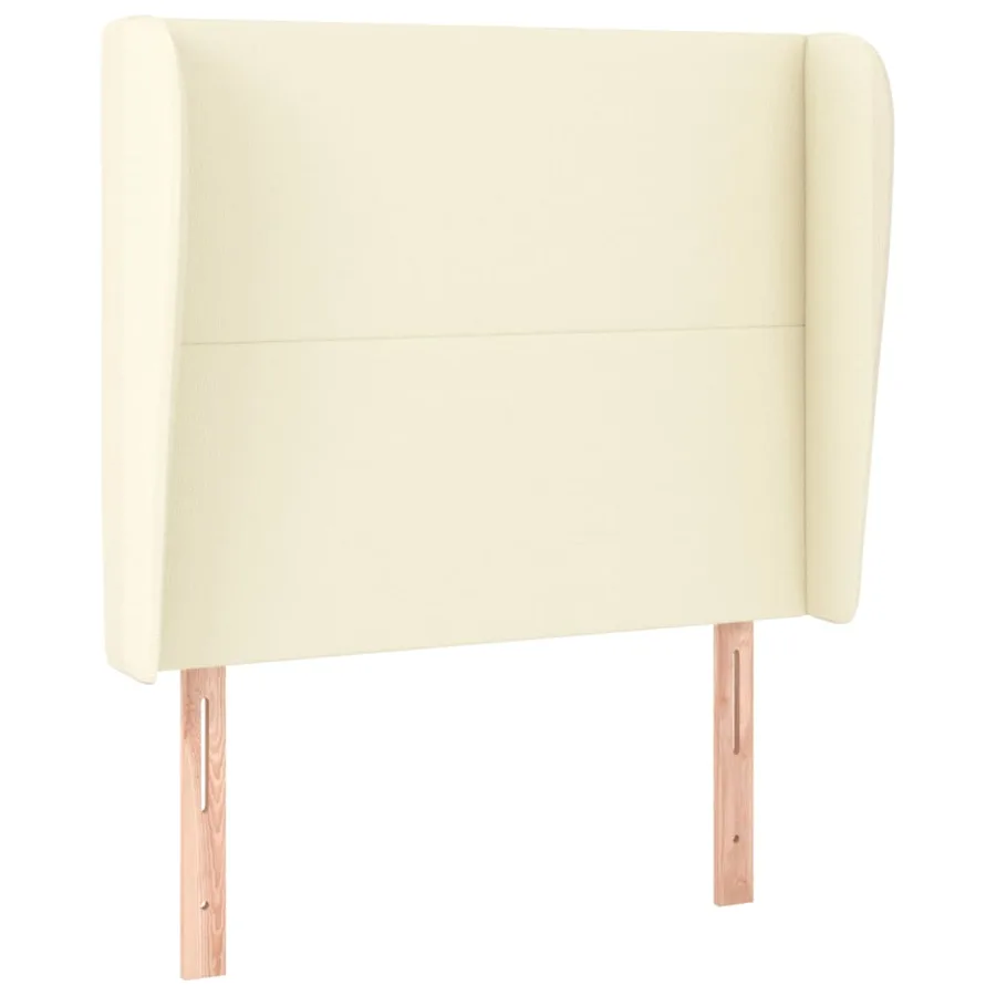 Tête de lit avec oreilles Crème 83x23x118/128 cm Similicuir - 2