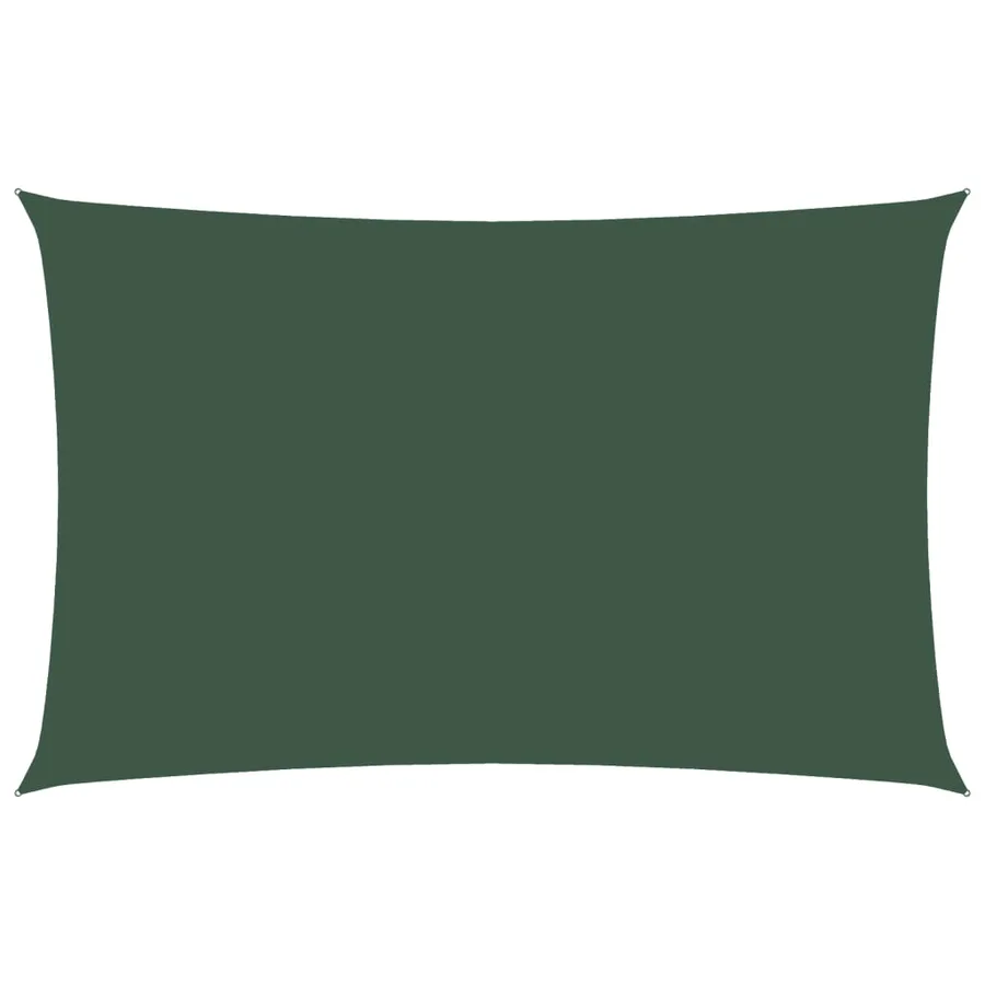 Voile de parasol tissu oxford rectangulaire 2,5x5 m vert foncé - 2