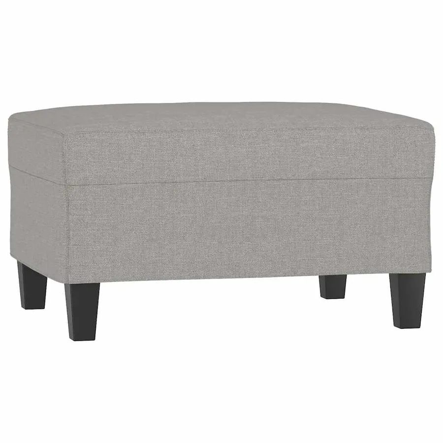 Canapé à 3 places avec repose-pieds Gris clair 210 cm Tissu - 5