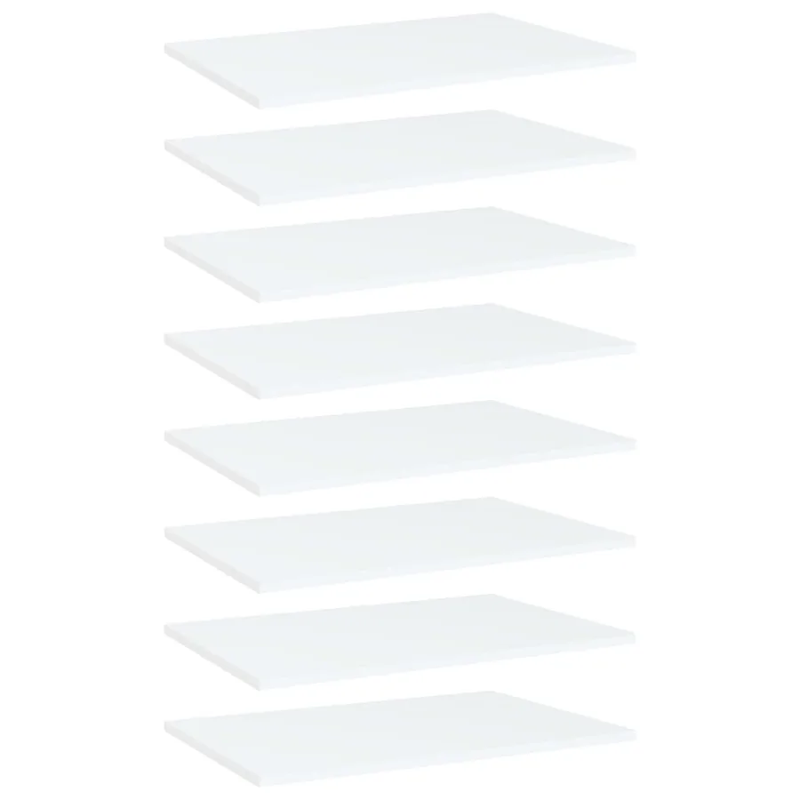 Panneaux de bibliothèque 8 pcs Blanc 60x40x1,5 cm Aggloméré